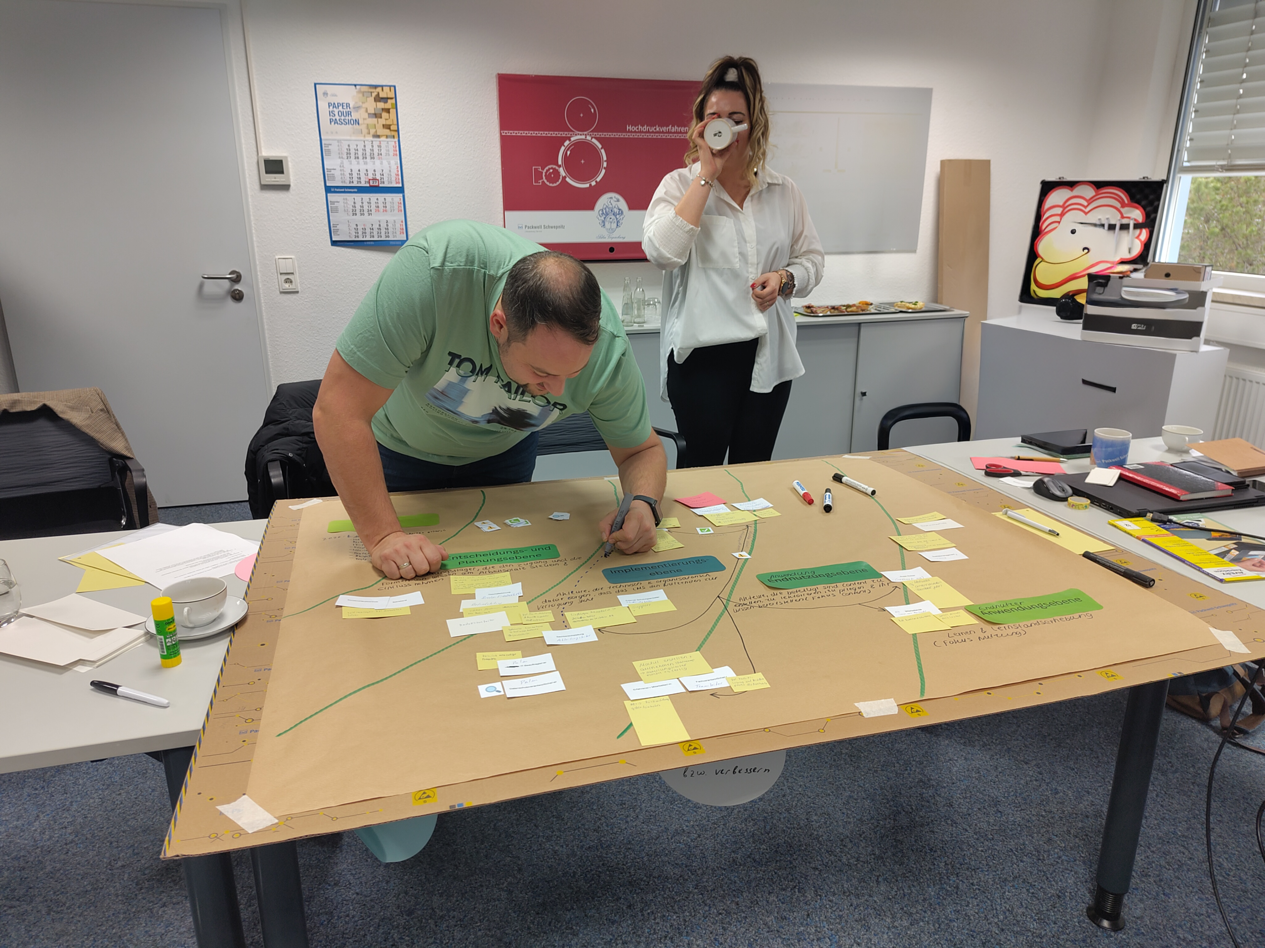 Sascha Seidel und Kristina König verschaffen sich einen Prozessüberblick mit Stakeholder-Mapping (©ATB) Sascha Seidel und Kristina König verschaffen sich einen Prozessüberblick mit Stakeholder-Mapping (©ATB)